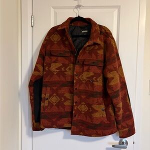 Hooké Men's Rust Patterned Shacket Jacket